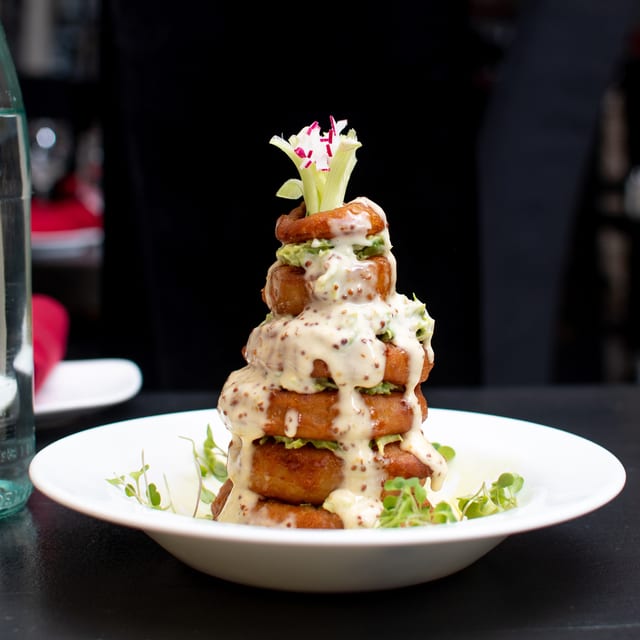 Tempura Vidalia Onion Rings.
